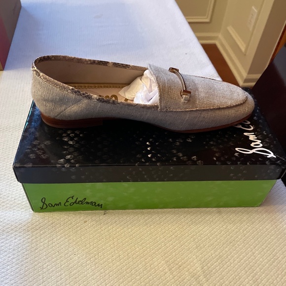 Sam Edelman Tan Linen and Snake print shoe. - Picture 5 of 6